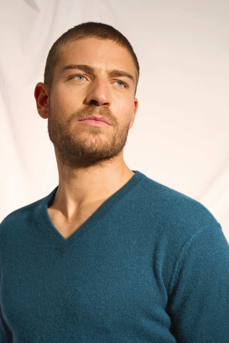 Pull Col V - Tom - Vert Canard