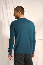 Pull Col V - Tom - Vert Canard