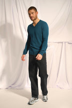 Pull Col V - Tom - Vert Canard