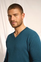 Pull Col V - Tom - Vert Canard