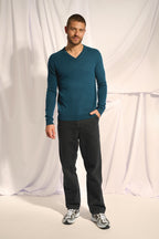Pull Col V - Tom - Vert Canard
