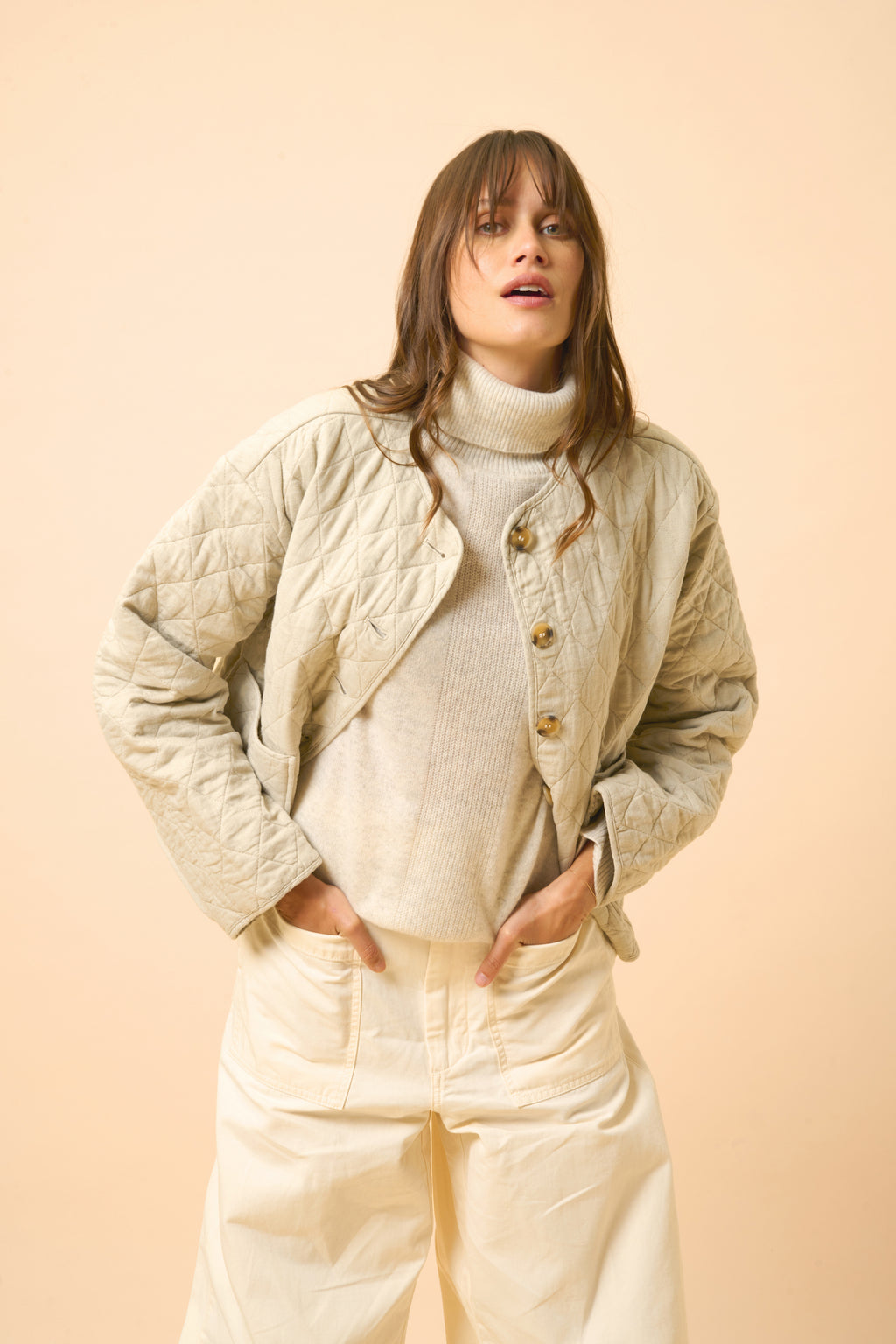 Pull Col Roulé - Lilly - Gris Perle Chiné