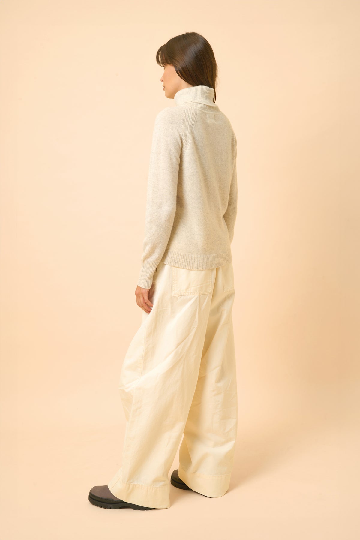 Pull Col Roulé - Lilly - Gris Perle Chiné