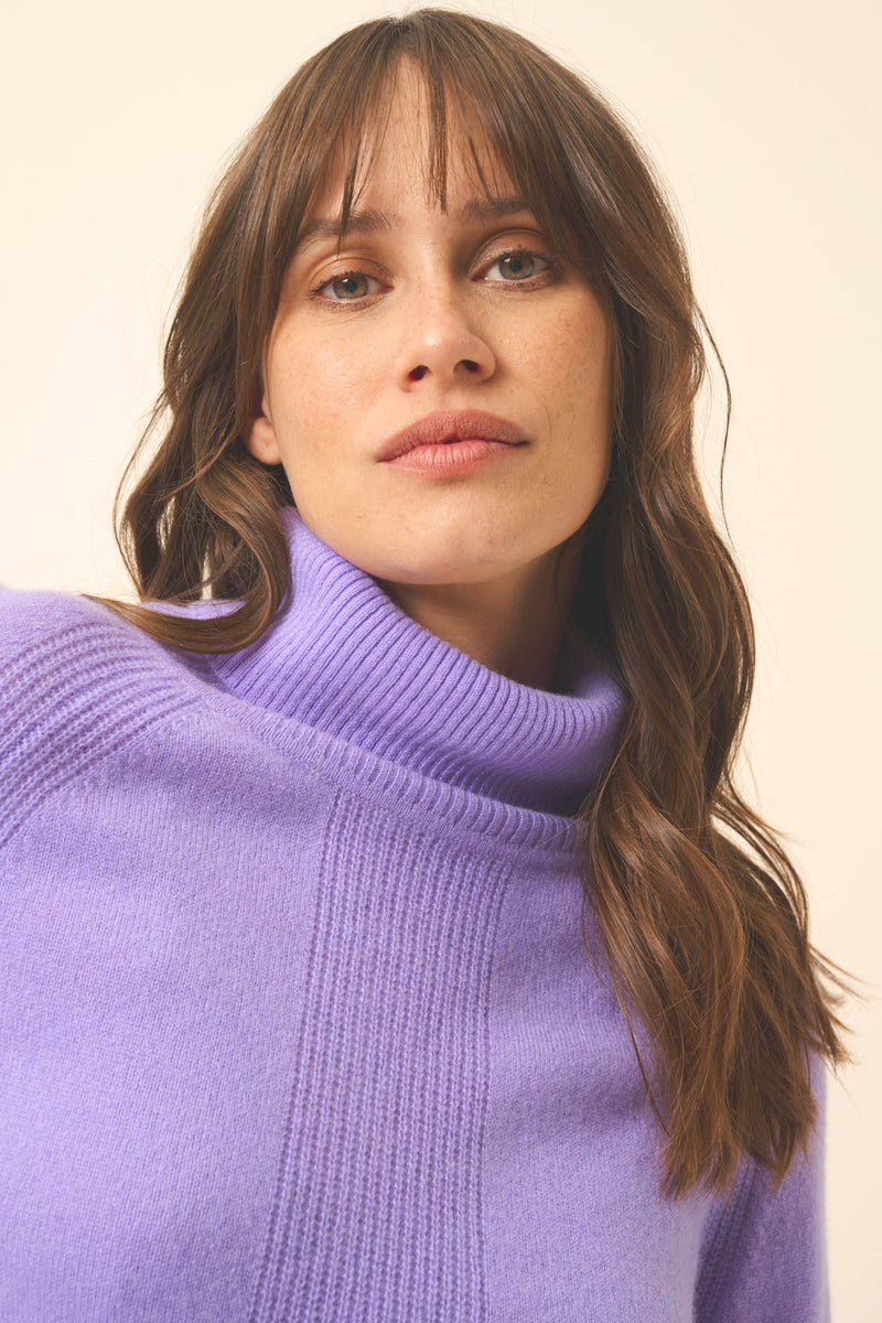 Pull Col Roulé - Lilly - Lavande