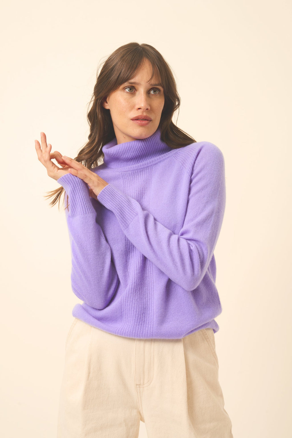 Jersey Cuello Alto - Lilly - Lavanda