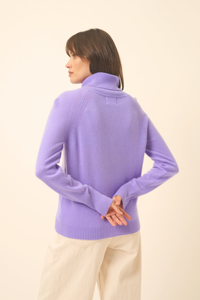 Pull Col Roulé - Lilly - Lavande