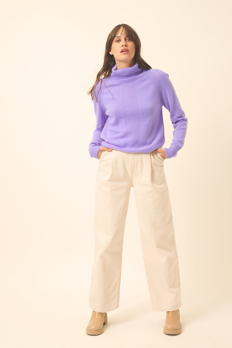 Pull Col Roulé - Lilly - Lavande