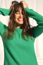 Jersey Cuello Redondo - Avana - Menta