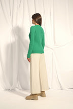 Jersey Cuello Redondo - Avana - Menta