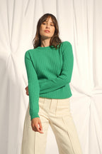 Jersey Cuello Redondo - Avana - Menta