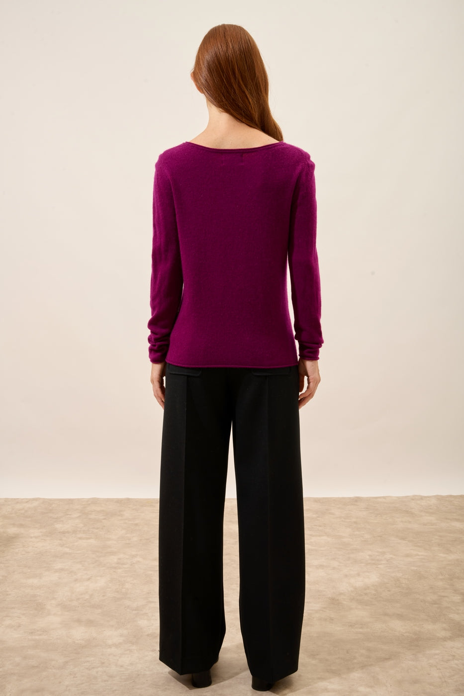 Jersey Cuello Barco - Grace - Ciruela