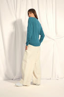 Jersey con cuello en V - Nora - Pato moteado