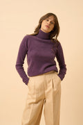 Roll-Neck Jumper - Ava - Violet Marl
