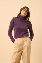 Roll-Neck Jumper - Ava - Violet Marl