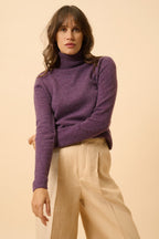 Roll-Neck Jumper - Ava - Violet Marl