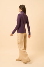 Roll-Neck Jumper - Ava - Violet Marl
