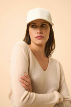 V-Neck Jumper - Joan - Nude