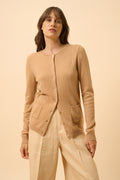 Round Neck Cardigan - Katharine - Sahara
