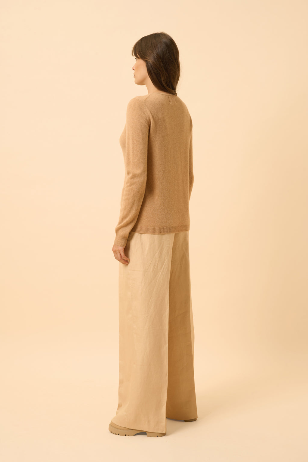 Round Neck Cardigan - Katharine - Sahara