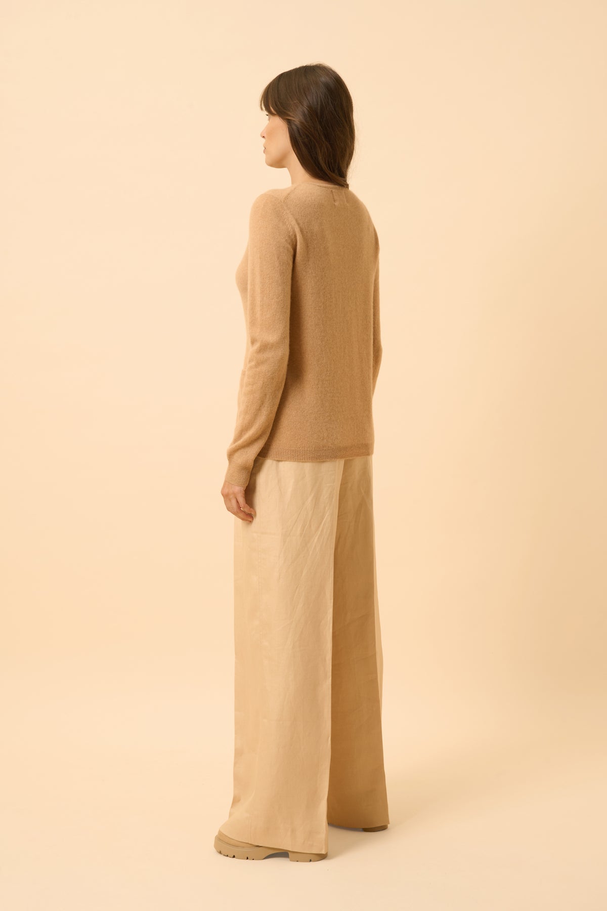 Round Neck Cardigan - Katharine - Sahara