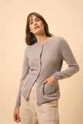 Cardigan Cuello Redondo - Katharine - Caribú Jaspeado