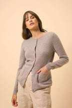 Cardigan Cuello Redondo - Katharine - Caribú Jaspeado