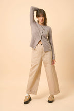 Cardigan Cuello Redondo - Katharine - Caribú Jaspeado