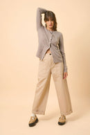 Cárdigan con cuello redondo - Katharine - Caribou Heather