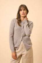 Cardigan Cuello Redondo - Katharine - Caribú Jaspeado
