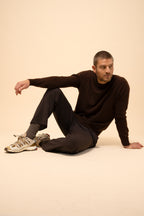Just Cashmere - Jersey de Cuello Redondo - Howard - Café
