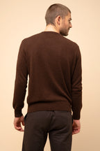 Just Cashmere - Jersey de Cuello Redondo - Howard - Café