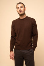Just Cashmere - Jersey de Cuello Redondo - Howard - Café