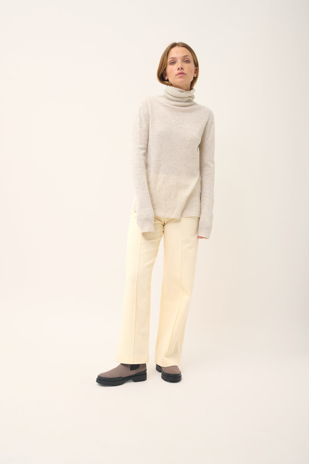Pull Col Roulé - Lexie - Gris Perle Chiné