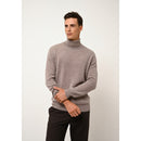 Cashmere  sudadera Just - Connor Caribou Jersey Cuello Redondo Moteado, 100% Cachemira, 2 Hilos, - Hombre