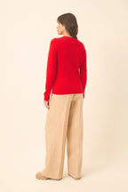 Jersey Cuello Redondo - Jane - Carmín