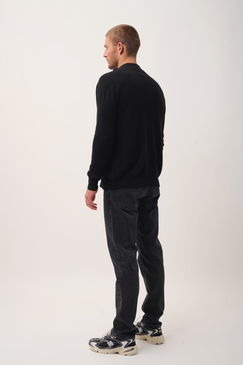 Gilet Zippé Col Montant - Alan - Noir