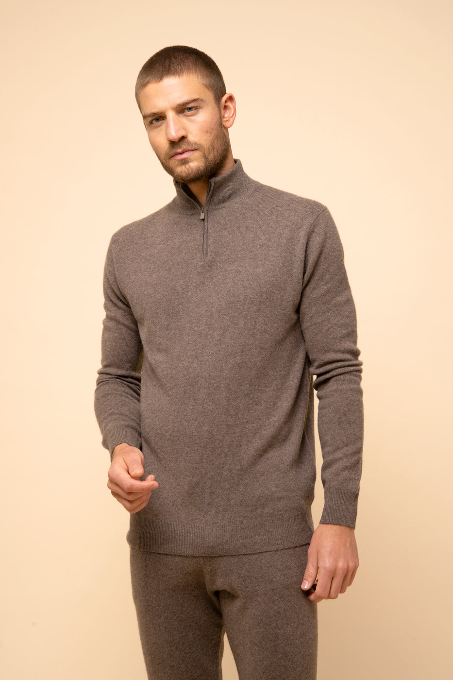 Jersey con cremallera en el cuello - Bradley - Topo vigoré
