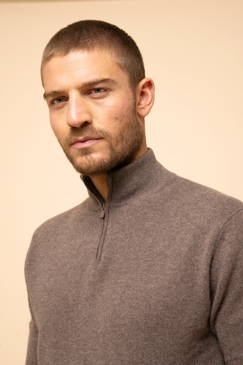 Jersey con cremallera en el cuello - Bradley - Topo vigoré