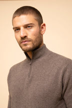Jersey con cremallera en el cuello - Bradley - Topo vigoré