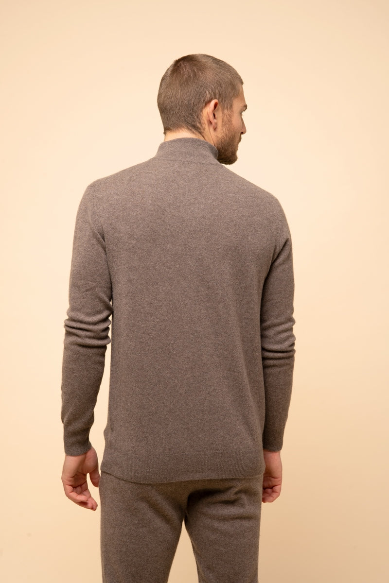 Jersey con cremallera en el cuello - Bradley - Topo vigoré