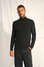 Jersey con cremallera en el cuello - Bradley - Negro