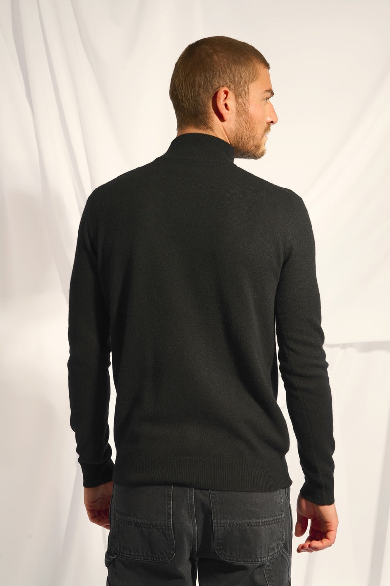 Jersey con cremallera en el cuello - Bradley - Negro