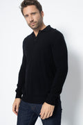 Polo Manches Longues - Douglas - Noir