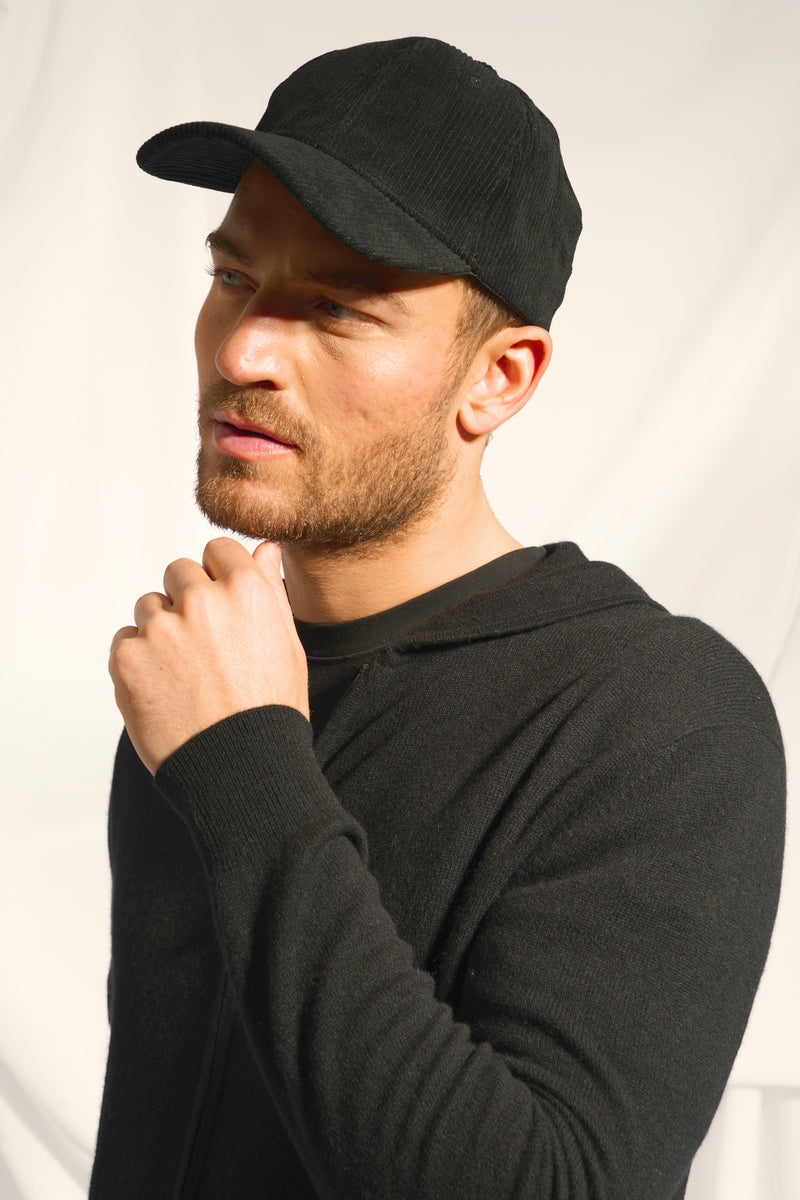Zipped Hooded Cardigan - Elliot - Black