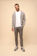 Gilet Zippé Capuche - Elliot - Nuage Chiné