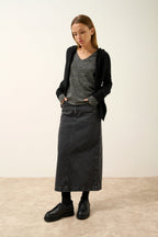 Zipped Hooded Cardigan - Debbie - Black