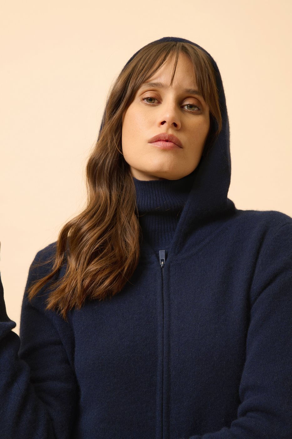 Hooded Zip Gilet - Debbie - Navy