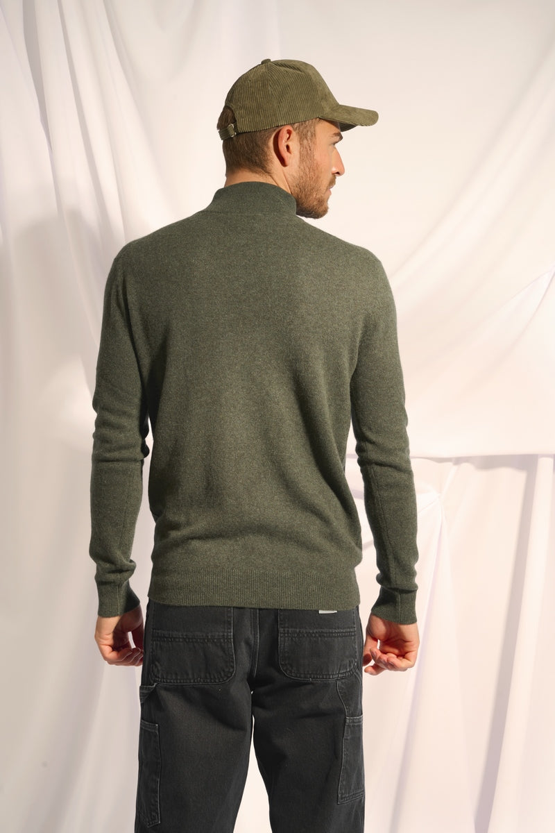 Trucker Sweater - Bradley - Heather Khaki