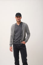 Gilet Zippé Capuche - Elliot - Flanelle Chiné