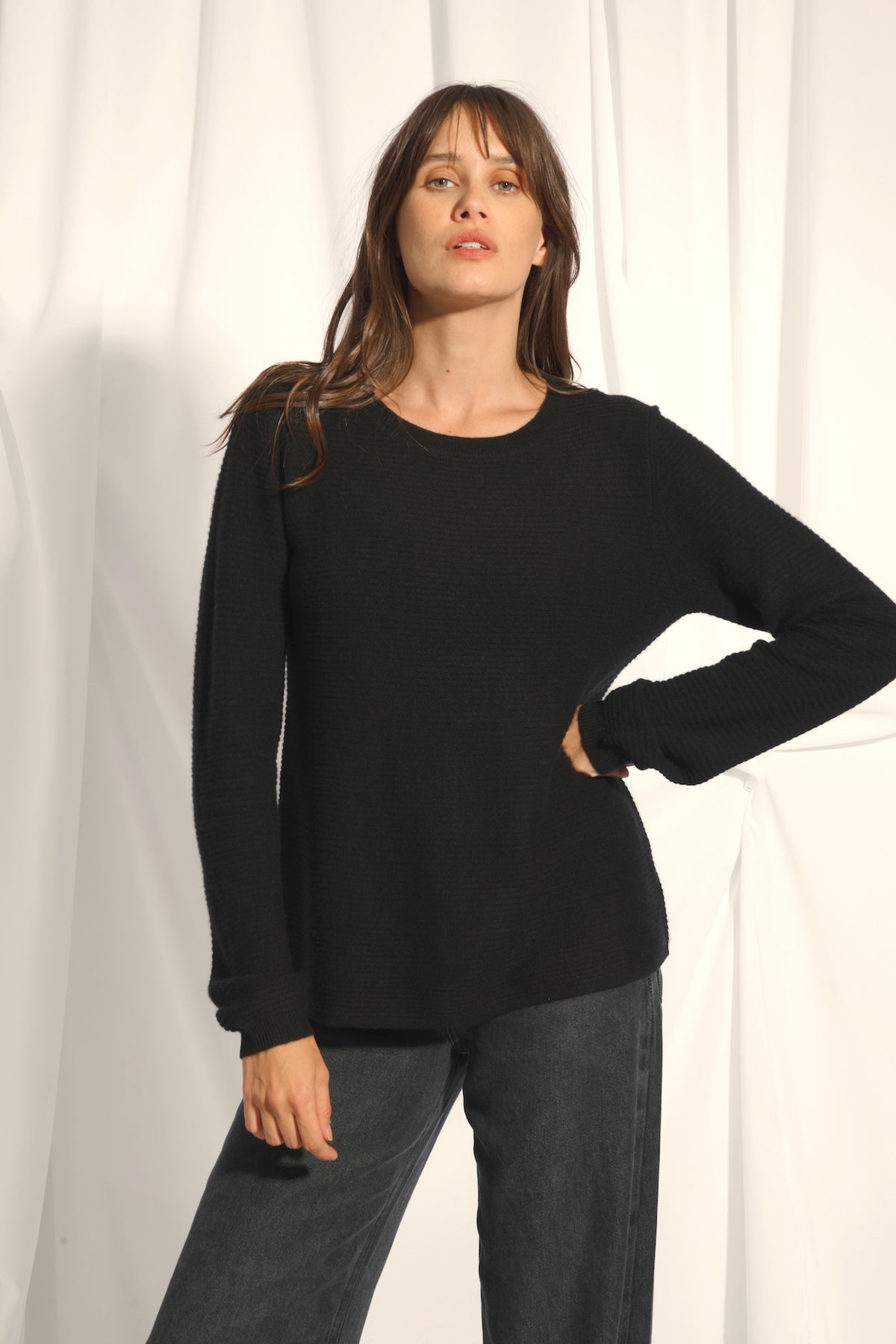 Pull Col Bateau - Nethy - Noir